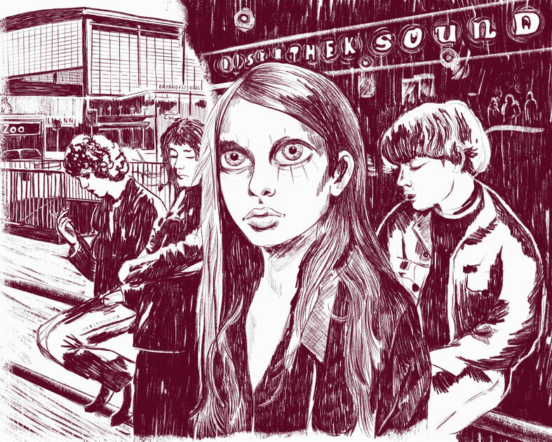 "Christiane. F - Wir Kinder vom Bahnhof Zoo" (1981) illustration from movie